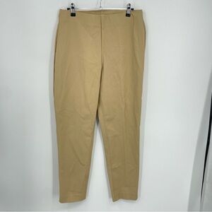 ECRU Springfield Camel Tribeca Stretch Slim Pant Pull On Welt Pockets Size 14